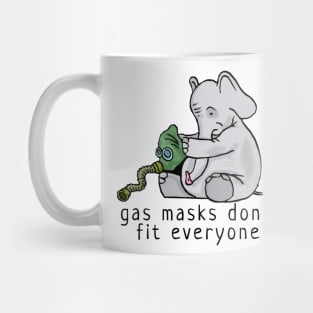 Gas Masks Elephant Mug